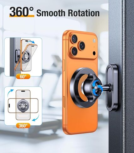 Coolpow Dual Magnetic Phone Holder for Gym Mag Safe Phone Holder【Strong Magnet】 Gym Phone Holder Camera Mount for Gym Accessories for Women Attach to Metal Surface with iPhone 17 Pro Max 16 15 14 13 in Saudi Arabia