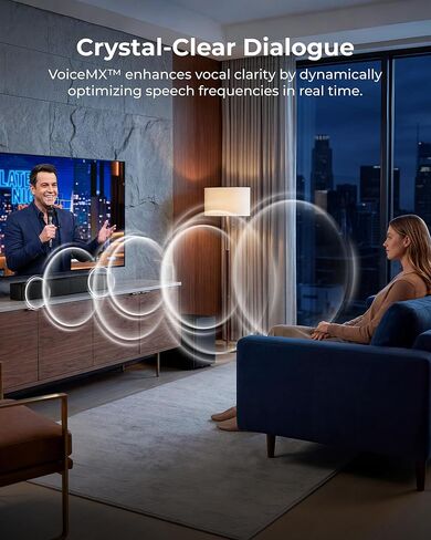 شريط صوت ULTIMEA 2.1 مع مضخم صوت لاسلكي، Dolby Atmos، VoiceMX، BassMX، مكبر صوت بقوة 240 وات للتلفزيون الذكي، التحكم في التطبيقات، HDMI eARC، بصري، بلوتوث 6.0، Poseidon M40، موديل 2026 in Kuwait