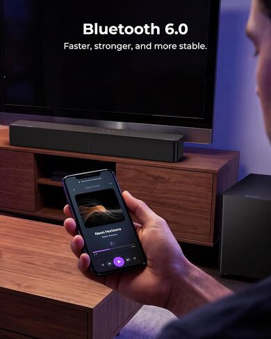 شريط صوت ULTIMEA 2.1 مع مضخم صوت لاسلكي، Dolby Atmos، VoiceMX، BassMX، مكبر صوت بقوة 240 وات للتلفزيون الذكي، التحكم في التطبيقات، HDMI eARC، بصري، بلوتوث 6.0، Poseidon M40، موديل 2026 in Kuwait