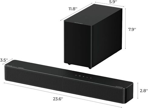 شريط صوت ULTIMEA 2.1 مع مضخم صوت لاسلكي، Dolby Atmos، VoiceMX، BassMX، مكبر صوت بقوة 240 وات للتلفزيون الذكي، التحكم في التطبيقات، HDMI eARC، بصري، بلوتوث 6.0، Poseidon M40، موديل 2026 in Kuwait