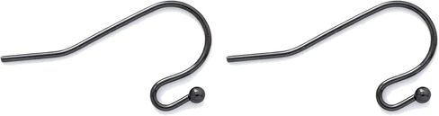 100 Pairs Gun Black Color Earwires Ball Dot French Earring Hooks/Dangle Earring Findings Jewelry Making DIY (EH-1006-G1) in Kuwait