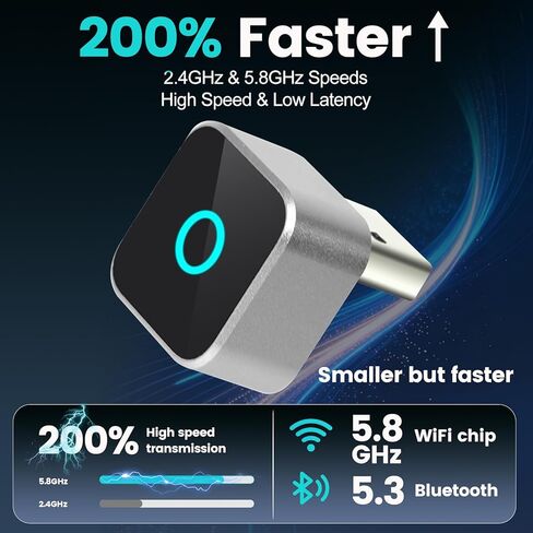 2026 Wireless CarPlay Adapter & Android Auto Dual System, Plug & Play Auto Connect Low Latency, USB-C Included, Compatible with Factory Wired CarPlay Cars for iPhone iOS 10+ in Saudi Arabia