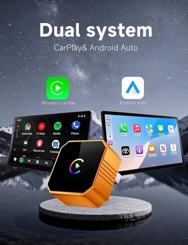 محول CarPlay لاسلكي صغير 2026، سلكي إلى CarPlay اللاسلكي وAndroid Auto Dongle، التوصيل والتشغيل، زمن استجابة ثابت صفر، متوافق مع iPhone iOS 10+ وAndroid 11+ in Saudi Arabia