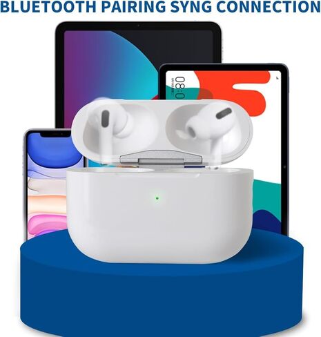 Replacement Charging Case for AirPods Pro, Wireless Charging Compatible, 1st and 2nd Generation,(USB-C) (White) in Saudi Arabia