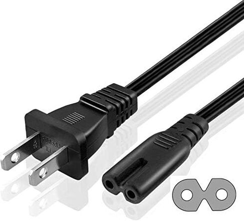 5 ft AC Power Cord Cable Fit for Sony PS5 PS4 PS3 PlayStation 5 4 3, Xbox Series X/S, Xbox One X/S, TV, Printer, Monitor, Speaker Universal 2 Prong Replacement - (UL Listed Cable) in Saudi Arabia