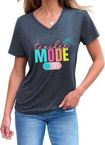 Women's Casual T-Shirts Happy Fri-Yay Happy Friday Teacher Shirt, Friyay T Shirt for Teachers Students,Funny Weekend Tops in Saudi Arabia