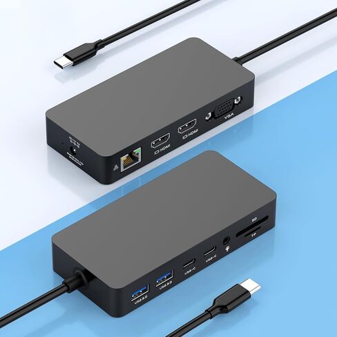 Surface Thunderbolt 4 Dock Triple Displays with 100W Power Supply, 12 in 1 Surface USB4 Dock with Dual 4K HDMI+VGA for Surface Pro 12/11/10/9/8/X/7+/7, Laptop 7/6/5/4/3,Go 4/3/2/1,Studio 2/1 in Saudi Arabia