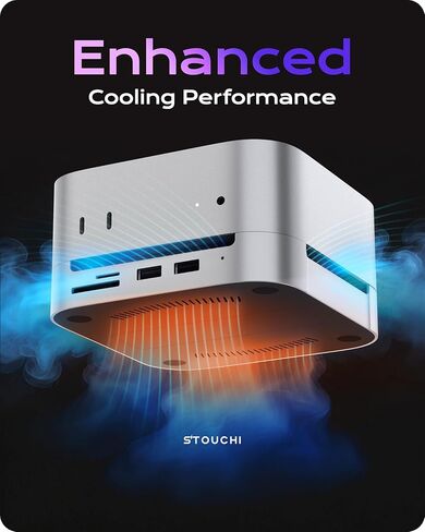 حامل Stouchi Mac mini M4 مع حاوية SSD سعة 8 تيرابايت NVMe SATA، 2 * USB A 10 جيجابت في الثانية، 4K@60 هرتز HDMI، فتحة SD/TF، ​​2 * منفذ بيانات USB A، صوت 3.5 مم، زر طاقة سهل وواي فاي مستقر لجهاز Mac mini M4/Pro 2024 in Kuwait