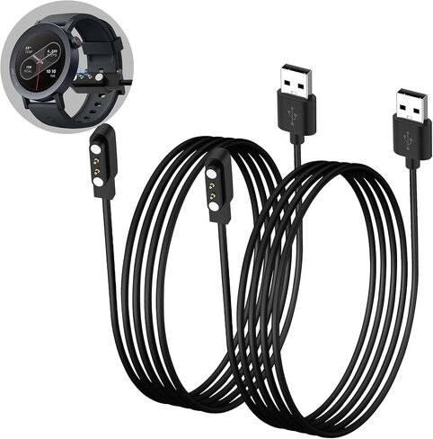عبوتان كابل شحن USB A بطول 3.94 قدم متوافق مع CMF Watch 3 Pro/CMF Watch Pro 2 / Pro 1 كابل USB محول شحن بديل 120 سم in Kuwait