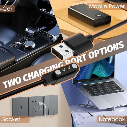 عبوتان كابل شحن USB A بطول 3.94 قدم متوافق مع CMF Watch 3 Pro/CMF Watch Pro 2 / Pro 1 كابل USB محول شحن بديل 120 سم in Kuwait
