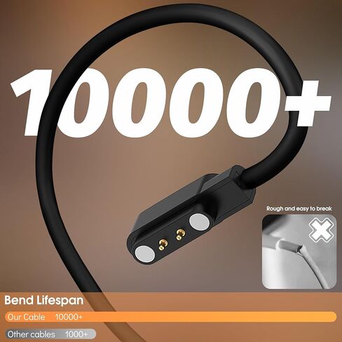 عبوتان كابل شحن USB A بطول 3.94 قدم متوافق مع CMF Watch 3 Pro/CMF Watch Pro 2 / Pro 1 كابل USB محول شحن بديل 120 سم in Kuwait