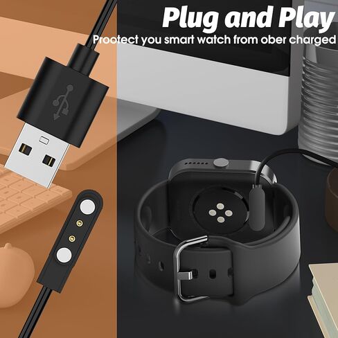 عبوتان كابل شحن USB A بطول 3.94 قدم متوافق مع CMF Watch 3 Pro/CMF Watch Pro 2 / Pro 1 كابل USB محول شحن بديل 120 سم in Kuwait