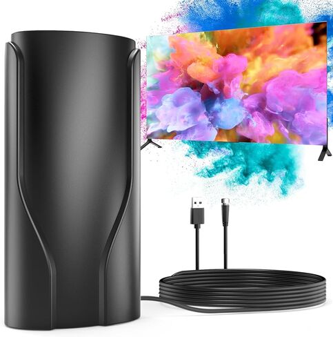 TV Antenna, Digital Indoor HD Antennas, Outdoor Antenna with Hooks Digital Antenna for Smart tv Indoor/Outdoor Antenna Supports 4K 8K 1080p in Saudi Arabia
