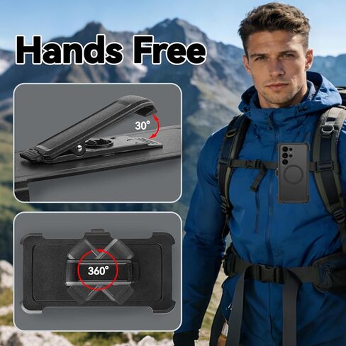 TERPINK عبوتان من مشبك الحزام المتوافق مع حافظة Samsung Galaxy S26 Ultra Otterbox Defender، حافظة واقية وحافظة، حامل دوار 360 درجة بدون استخدام اليدين (مشبك الحزام فقط، الحافظة غير متضمنة) in Kuwait