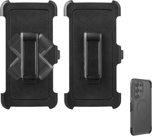VANEST 2 مشبك حزام متوافق مع حافظة Samsung Galaxy S26 Ultra Otterbox Defender، حافظة واقية وحافظة، حامل دوار 360 درجة بدون استخدام اليدين (مشبك الحزام فقط، الحافظة غير متضمنة) in Kuwait