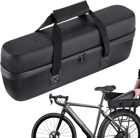 Ebike Battery Bag Dual Zipper Hard Shell 1680PU+EVA Waterproof Shock & Drop Protection Lightweight Shoulder Strap Case for Batteries, Lipo Cells & Daily Essentials Bike Accessory​ in Saudi Arabia