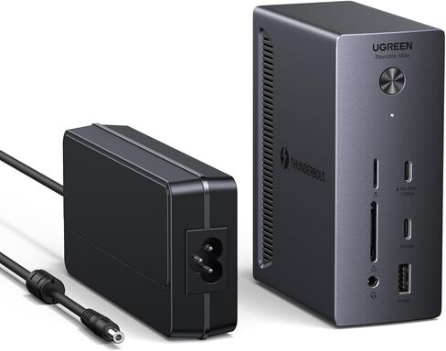 UGREEN Revodok Max 13-in-1 Thunderbolt 4 Docking Station, 40Gbps with 3×TBT4 (Dual 4K@60Hz max), 180W Total Power (96W Laptop Charging), 1Gbps Ethernet, SD/TF 3.0, 3.5mm Audio in Saudi Arabia