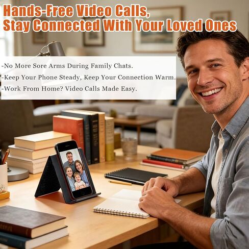 Flexible Silicone Phone Stand with Aluminum,Adjustable Foldable Silicone Phone Stand, Portable Multi-Angle Anti-Slip Holder for Phones, Tablets, Rollable Design for Home or Office (Black) in Saudi Arabia