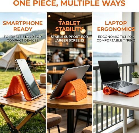 Flexible Silicone Phone Stand with Aluminum,Adjustable Foldable Silicone Phone Stand, Portable Multi-Angle Anti-Slip Holder for Phones, Tablets, Rollable Design for Home or Office (Black) in Saudi Arabia