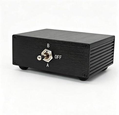 2-Way Passive Audio Switcher 2 in-1 Out/1 in-2 Out Amplifier Speaker Switch Selector, 10A Silver Contact Toggle Switch with Off Position, No External Power,for Home Theater HiFi System in Saudi Arabia