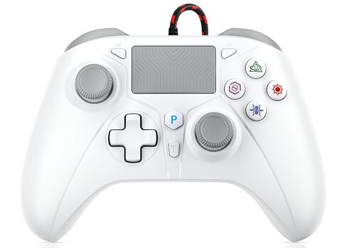 Dinosoo سلكي بطول 10 أقدام لوحدة تحكم PS5، متوافق مع PlayStation 5/PS-4 والكمبيوتر الشخصي، مع زر خلفي Turbo Macro متعدد اللمس ومقبس سماعة رأس 3.5 مم in Kuwait