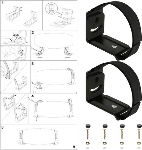 Soundbar Wall Mount for JBL, Bose, Samsung, Vizio, Sony Sound bar with Hook and Loop Straps Metal Sound Bar Shelf for Home RV Boat in Saudi Arabia