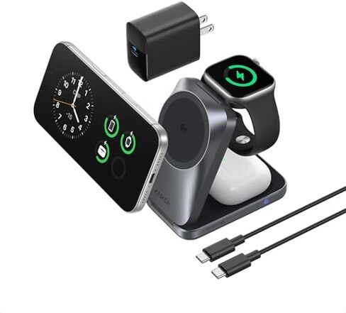 Anker Prime 3-in-1 Wireless Charging Station & Anker Nano USB C Wall Charger in Saudi Arabia