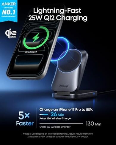 Anker Prime 3-in-1 Wireless Charging Station & Anker Nano USB C Wall Charger in Saudi Arabia