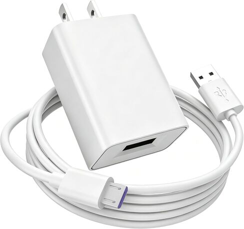 5V 2A USB Wall Charger + 3FT Micro USB Cable, Replacement Charger Adapter for E-Readers Kindle Paperwhite Oasis Voyage Fire HD 8/10, HDX 7/8.9, Kindle Touch/Keyboard, Tablets (White) in Saudi Arabia
