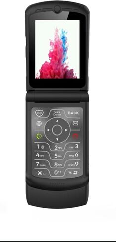 هاتف V3 4G LTE Flip، Android 11 Go، شاشات مزدوجة (2.4 بوصة + 1.2 بوصة)، ذاكرة وصول عشوائي (RAM) سعة 2 جيجابايت وتخزين 16 جيجابايت، USB-C، بطارية قابلة للإزالة، نظام تحديد المواقع عبر تقنية Wi-Fi Bluetooth، هاتف خلوي بسيط سهل الاستخدام لكبار السن والأطفال  in Saudi Arabia