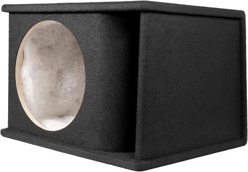 QPower 12 Inch Single Horn Ported Subwoofer Box Enclosure, 5/8" MDF Car Audio Speaker Box, 2.0 Cubic Feet Vented Design, Black Carpet Finish in Saudi Arabia
