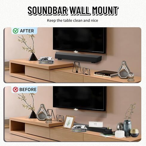 Soundbar Wall Mount Bracket -Universal Soundbar Mount&Soundbar Shelf for Samsung,Bose,Vizio,LG,Sony,JBL and More,Hold up to 66LBS,Depth Adjustable 4.09"-7.28",All-Metal Sturdy Design in Saudi Arabia