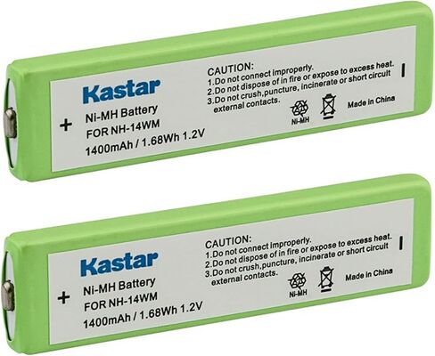 Kastar 2-Pack 7/5F6 1.2V Ni-MH استبدال بطارية كينوود DMCP55، DMC-P55، Streamsonic NM-14P، Energizer ER-GUM1، ERGUM1، iRiver SlimX iMP-550 MP3، MTV Evolution 128MB بطارية CD/MD/MP3 المحمولة in Saudi Arabia