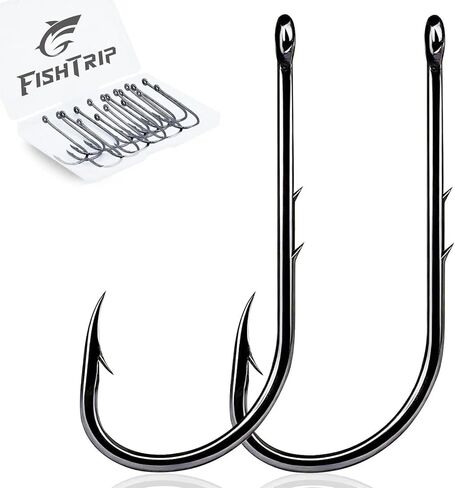 Baitholder Fishing Hooks, 100 Pack Bait Holder Hook Double Barbed Offset Long Shank Live Bait Fish Hooks Saltwater Freshwater for Bluegill Bass Trout Walleye in Saudi Arabia