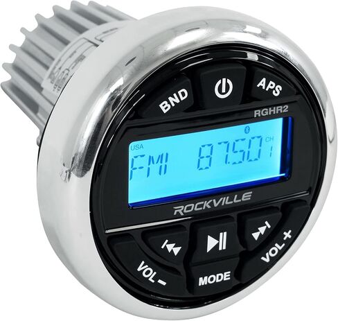 Rockville RKL65MBW Bundle: (6) 6.5 in 700-Watt Boat Speakers w/LED, RXM-S6 2600W 6-Channel Amplifier, RMWK4 4 AWG Marine Amplifier Wire Kit, RGHR2 Marine Gauge Hole Receiver, 9-Items in Saudi Arabia