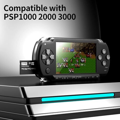 شريحة ذاكرة 32 جيجابايت برو ديو - مثالية لـ PSP 1000/2000/3000، PS2، Gamecube، والمزيد - بطاقة تخزين عالية السرعة in Kuwait