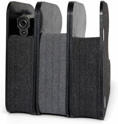 XARVO Magnetic Pistol Rack for Gun Safe, Modular Handgun Holder Organizer, Soft Foam Scratch-Free Storage Expandable Fits Most Pistols Revolvers Slots Shelf Accessory Firearm in Saudi Arabia