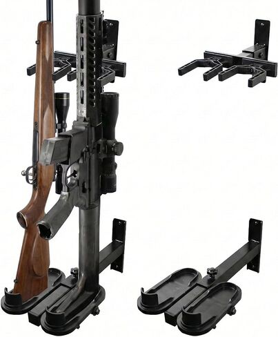 Rush Creek Creations Adjustable Metal 2-Gun Wall Rack – Wall Mounted Rifle & Shotgun Storage Organizer in Saudi Arabia