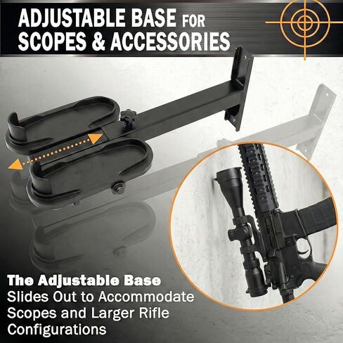Rush Creek Creations Adjustable Metal 2-Gun Wall Rack – Wall Mounted Rifle & Shotgun Storage Organizer in Saudi Arabia