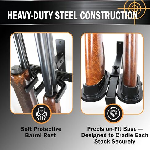 Rush Creek Creations Adjustable Metal 2-Gun Wall Rack – Wall Mounted Rifle & Shotgun Storage Organizer in Saudi Arabia