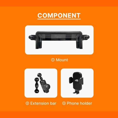 FICS Car Phone Holder for Ford Explorer 2020–2024 (6th Gen) — Custom-Fit Center Display Mount for 8-Inch Screen Only, No Adhesive Installation in Saudi Arabia