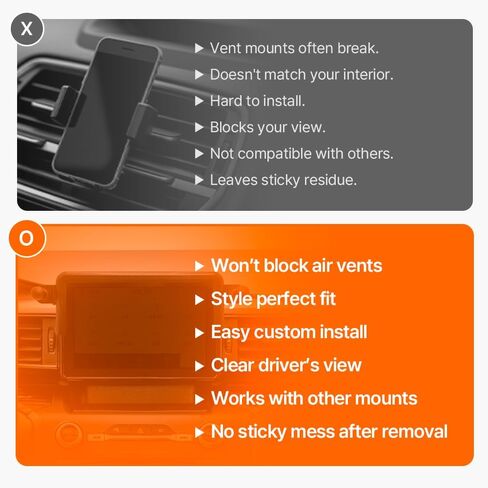 FICS Car Phone Holder for Ford Explorer 2020–2024 (6th Gen) — Custom-Fit Center Display Mount for 8-Inch Screen Only, No Adhesive Installation in Saudi Arabia