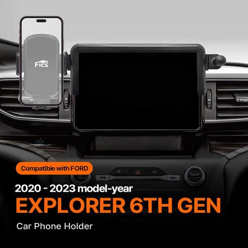 FICS Car Phone Holder for Ford Explorer 2020–2024 (6th Gen) — Custom-Fit Center Display Mount for 8-Inch Screen Only, No Adhesive Installation in Saudi Arabia