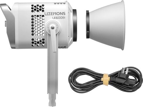 Godox Litemons 620W ثنائي اللون LED Monolight (أبيض)، 2800–6500K، CRI/TLCI 98، NFC والتحكم في التطبيقات، DMX، حامل Bowens، يتضمن عاكس (LE600BiBLK) in Kuwait