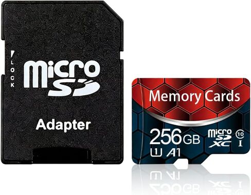 256GB Class 10 MicroSDHC Flash Memory Card with Adapter for Mobile Device Storage Phone, Tablet, Drone & Full HD Video Recording in Saudi Arabia