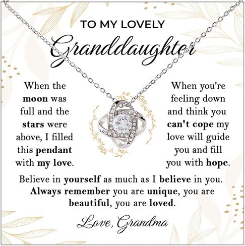 To My Beautiful Granddaughter Necklace From Grandpa, Granddaughter Necklace From Grandma, Grandmother Granddaughter Jewelry, Best Gifts For Granddaughter, Grandaughter Gifts From Grandparent in Saudi Arabia