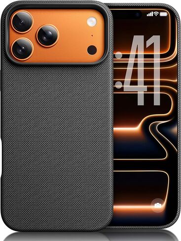 حافظة Mkeke لهاتف iPhone 17 Pro منسوجة باللون الأسود من الدرجة العسكرية للحماية من السقوط ومضادة للصدمات لهاتف Apple 6.3 بوصة 2025 in Kuwait