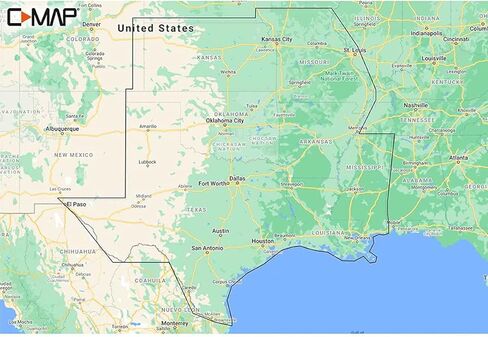 C-MAP Reveal Lakes - US Lakes South Central, Map Card for Marine GPS Navigation in Saudi Arabia