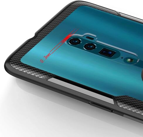 حافظة SORAKA شفافة لهاتف oppo Reno 10X Zoom/Oppo Reno 5G مع حامل حلقي، حافظة نحيفة وشفافة من البولي كربونات الصلب، حافظة تكبير oppo Reno 10X مع لوحة معدنية لحامل هاتف السيارة المغناطيسي in Kuwait