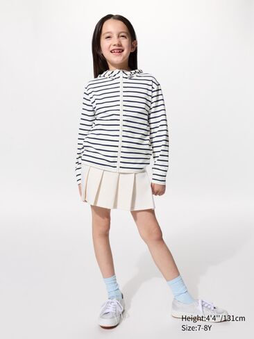 Uniqlo AIRism هودي بسحاب كامل للحماية من الأشعة فوق البنفسجية | مخطط in Saudi Arabia